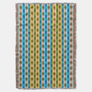 Tropical Beach Coloured Kaleidoscope Abstract Art Throw Blanket