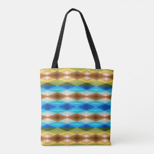 Tropical Beach Coloured Kaleidoscope Abstract Art Tote Bag