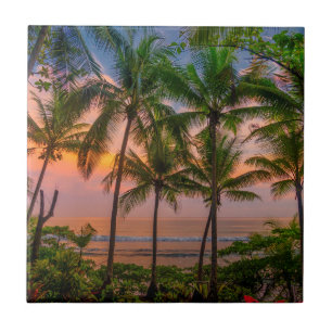 Tropical Beach Corcovado National Park Tile