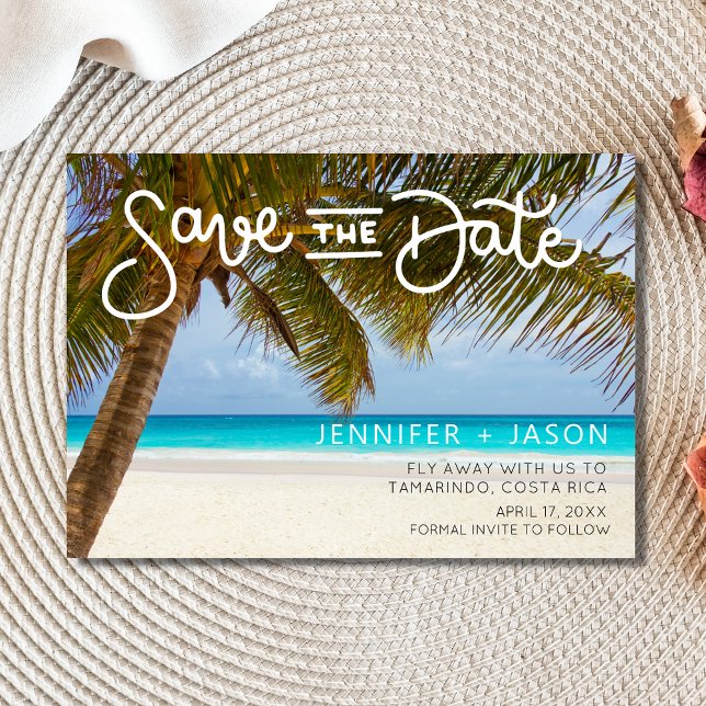 Tropical Beach Costa Rica Destination Wedding Save The Date (Creator Uploaded)