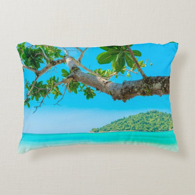 Tropical Beach Decorative Cushion (Front)