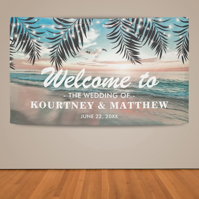 Tropical Beach Destination Wedding Banner (Creator Uploaded)