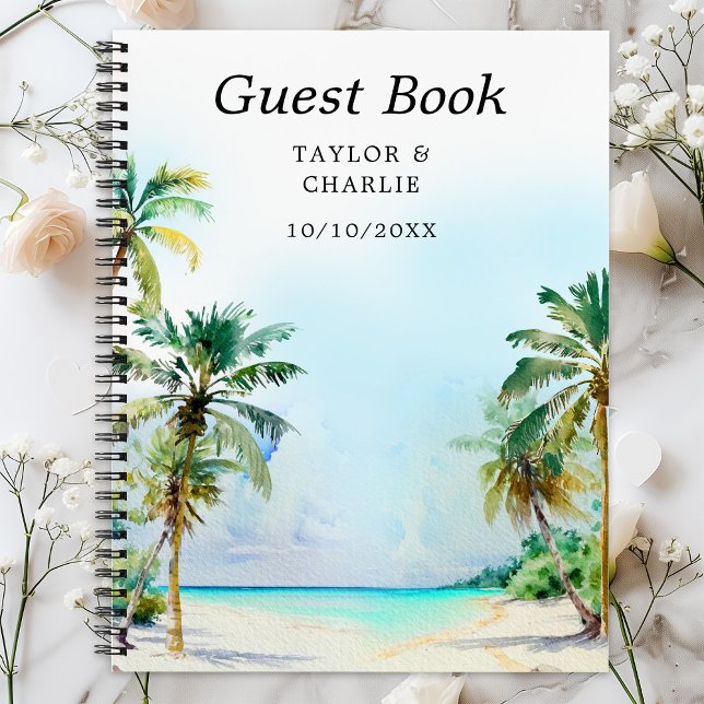 Tropical Beach Destination Wedding Guest Book (Creator Uploaded)
