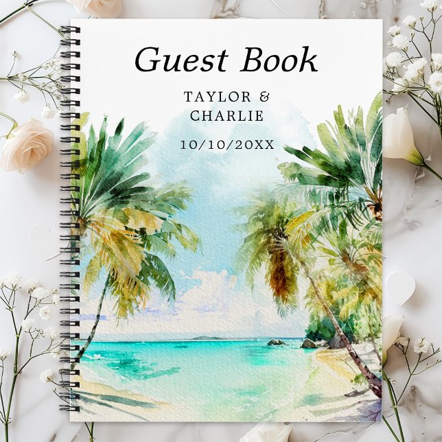 Tropical Beach Destination Wedding Guest Book (Creator Uploaded)