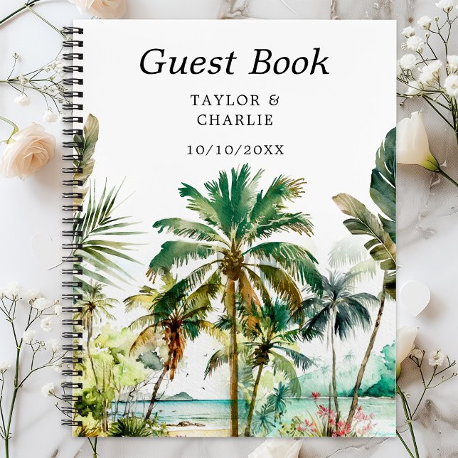 Tropical Beach Destination Wedding Guest Book (Creator Uploaded)