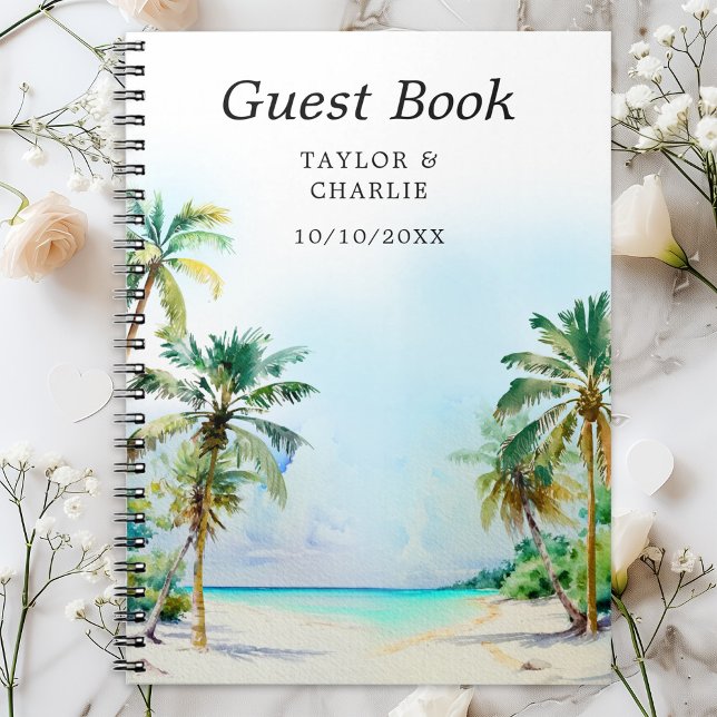 Tropical Beach Destination Wedding Guest Book (Creator Uploaded)