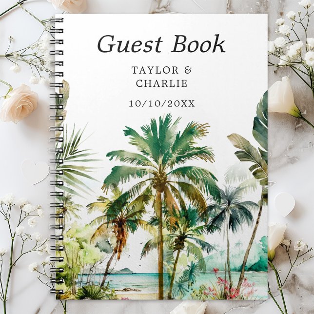 Tropical Beach Destination Wedding Guest Book (Creator Uploaded)