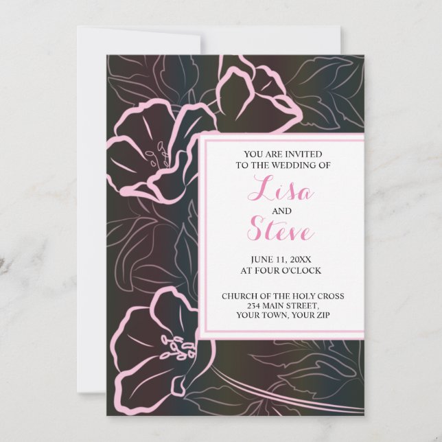 Tropical Beach Destination Wedding invitation (Front)