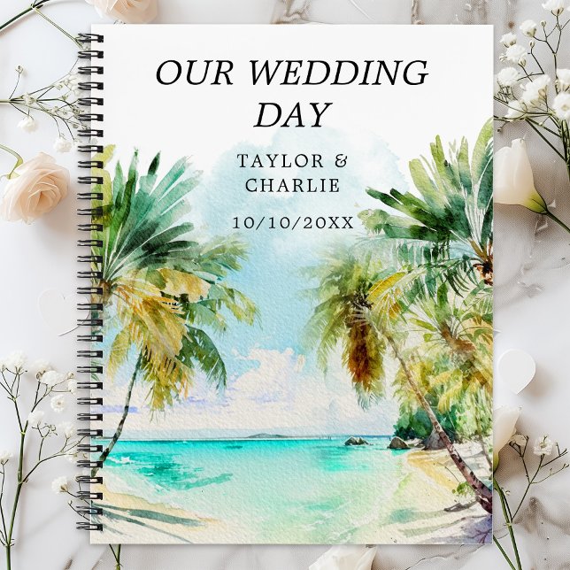 Tropical Beach Destination Wedding Planner Notebook (Creator Uploaded)