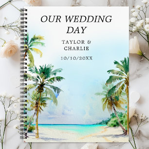 Tropical Beach Destination Wedding Planner Notebook