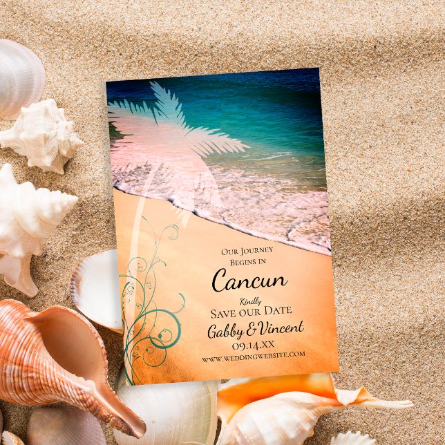 Tropical Beach Destination Wedding  Save The Date (Creator Uploaded)