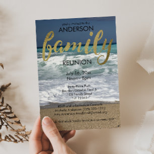 Tropical Beach Family Reunion Invitation