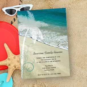 Tropical Beach Family Reunion Invitation