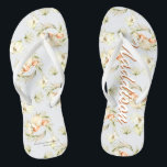 Tropical Beach Fashion | Bachelorette Jandals<br><div class="desc">Thank your best girls for standing by your side with these unique flip flops. The perfect bachelorette gift for your weekend party! Customise for your entire wedding party and of course the bride, or for your bridal shower or bachelorette weekend. Our bridal party flip flops are the perfect way for...</div>