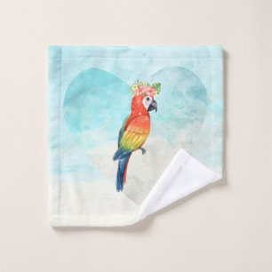 Tropical Beach Flamingo Bath Wash Cloth