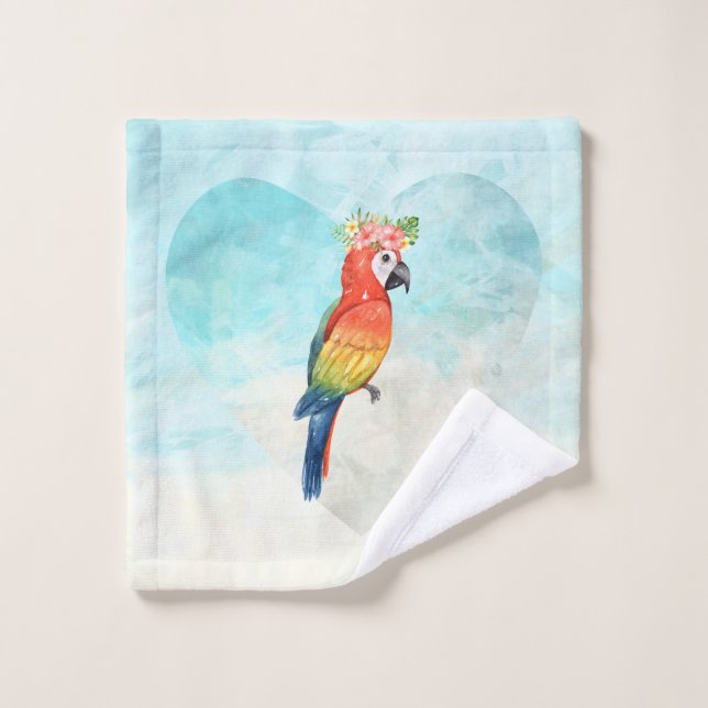 Tropical Beach Flamingo Bath Wash Cloth (Wash Cloth)