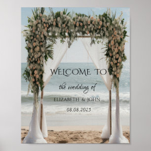 Tropical Beach Floral Arbor Poster