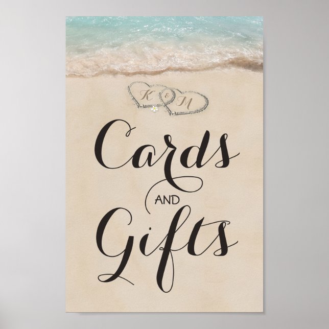 Tropical Beach Gifts & Cards Wedding Poster (Front)