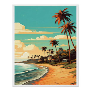 Tropical Beach Glossy Poster