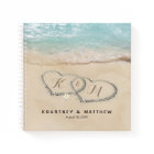 Tropical Beach Heart Shore Wedding Guest Book
