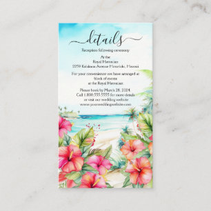 Tropical Beach Hibiscus Enclosure Card