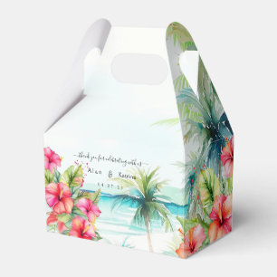 Tropical Beach Hibiscus Favour Box