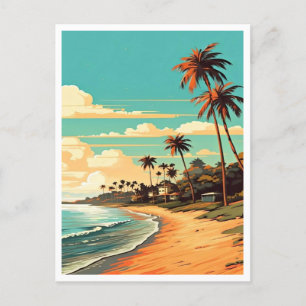 Tropical Beach Holiday Postcard