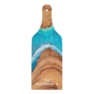 Tropical Beach House Personalised Name Gift Cutting Board