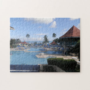 Tropical Beach in the Bahamas. Jigsaw Puzzle