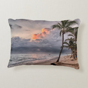 Tropical beach in the Caribbean Decorative Cushion