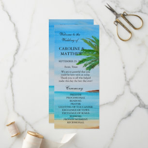 Tropical Beach Island Destination Wedding  Programme