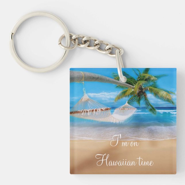 Tropical Beach Keychain (Front)