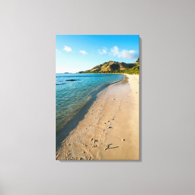 Tropical Beach Landscape, Fiji Canvas Print (Front)