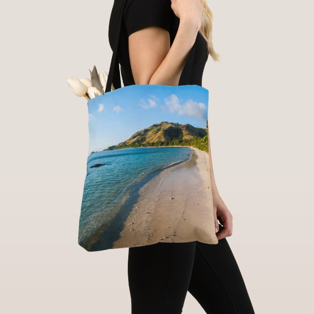 Tropical Beach Landscape, Fiji Tote Bag (Close Up)