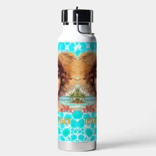 Tropical Beach, Lets Go to The Beach, Water Bottle