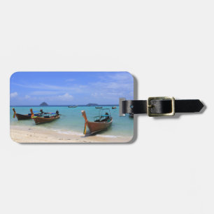 Tropical beach luggage tag