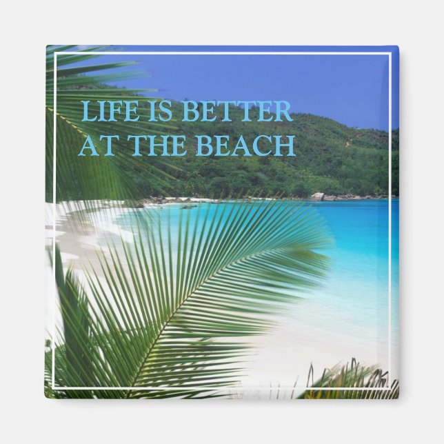 Tropical Beach Magnet (Front)