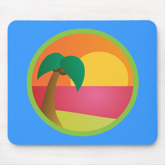 Tropical Beach Mouse Pad (Front)
