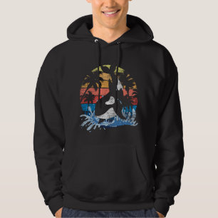 Tropical Beach Ocean Animal Killer Whale Gift Retr Hoodie