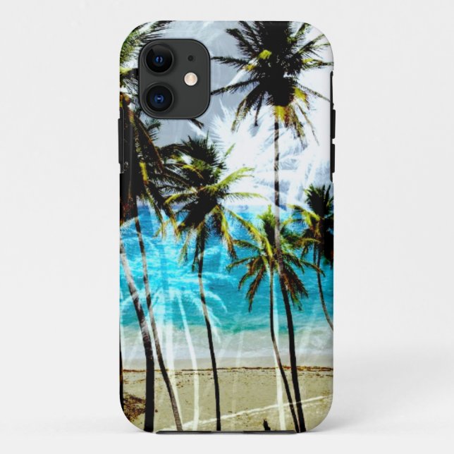 Tropical Beach Ocean Custom iPhone Case (Back)