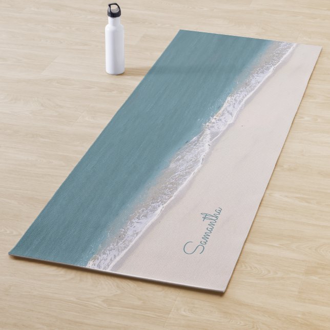 Tropical Beach Ocean Personalized Yoga Mat (In Situ)