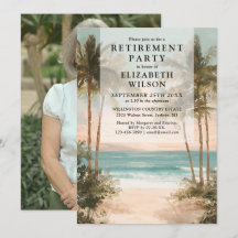 Tropical Beach Ocean Retirement Party Photo