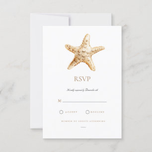 Tropical Beach Ocean Shell RSVP Card