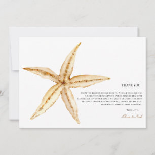 Tropical Beach Ocean Shell Thank you Card