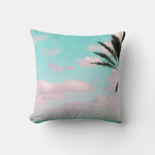 Tropical Beach, Ocean View, Palm Beautiful Cushion