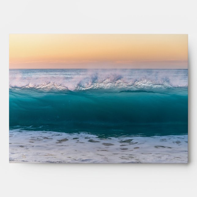Tropical Beach Ocean Wave  Envelope (Front)