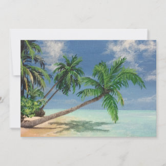 Tropical Beach Painting Greeting Card
