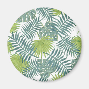 Tropical Beach Palm Leaves Art Graphic Magnet