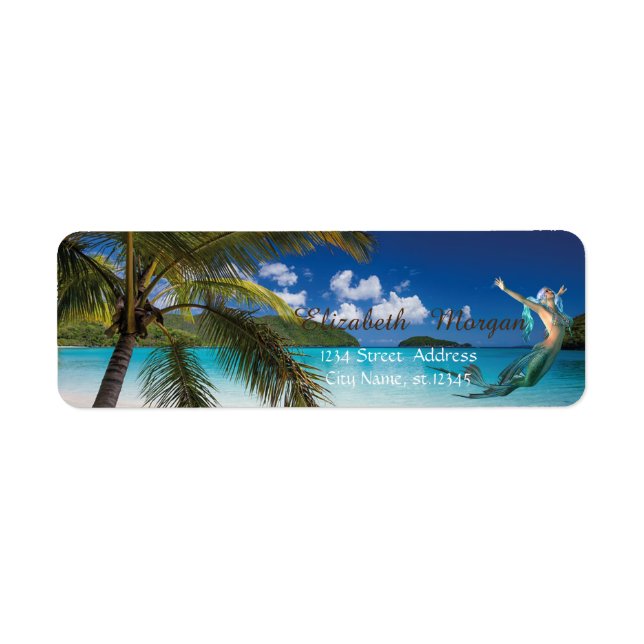 Tropical Beach ,Palm, Sea Mermaid (Front)