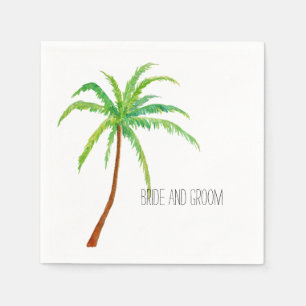 Tropical Beach Palm Tree Napkin